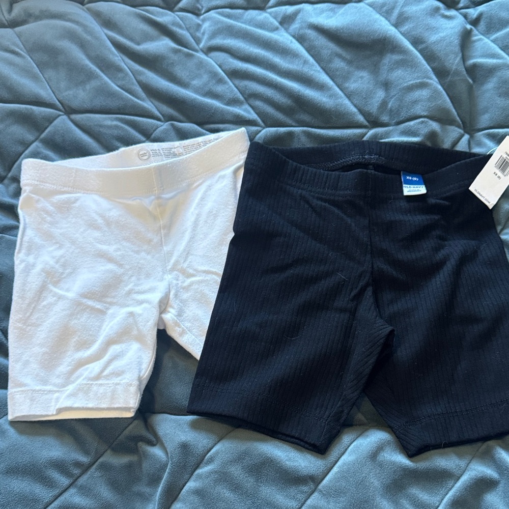 Kids Black and White Shorts Set